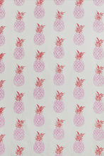 Load image into Gallery viewer, Pineapple - Pink Red on Cream Fabric