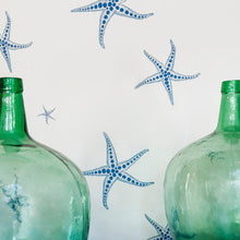 Load image into Gallery viewer, Starfish - Blue on Parchment Wallcovering