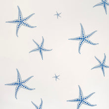 Load image into Gallery viewer, Starfish - Blue on Parchment Wallcovering