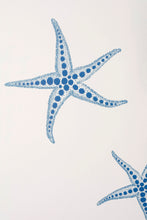 Load image into Gallery viewer, Starfish - Blue on Parchment Wallcovering