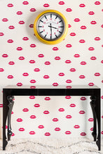 Load image into Gallery viewer, Lips - Red on Cream Wallcovering