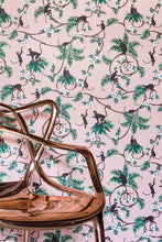 Load image into Gallery viewer, Monkey - Pale Pink Wallcovering