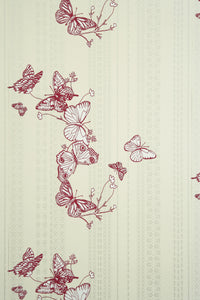 Bugs & Butterflies - Raspberry Wallcovering
