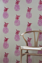 Load image into Gallery viewer, Pineapple - Pink & Red Wallcovering