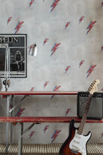 Load image into Gallery viewer, Bolt From Mars - Red on Natural Wallcovering