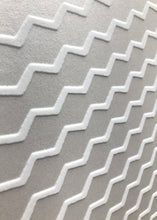 Load image into Gallery viewer, Buzz White Flock on Silver Lustre Wallcovering