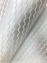 Load image into Gallery viewer, Buzz White Flock on Silver Lustre Wallcovering