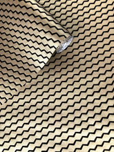 Load image into Gallery viewer, Buzz Black Flock on Gold Lustre Wallcovering