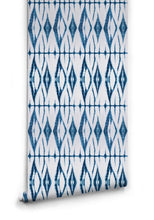 Load image into Gallery viewer, Diamonds Indigo Wallcovering