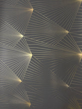 Load image into Gallery viewer, Fan Gold Lead Grey Wallcovering