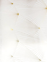 Load image into Gallery viewer, Fan Gold White Wallcovering