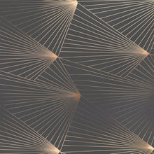 Load image into Gallery viewer, Fan Copper Rose Lead Grey Wallcovering