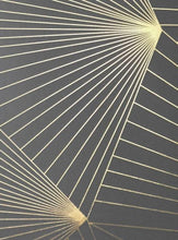 Load image into Gallery viewer, Fan Gold Lead Grey Wallcovering