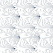 Load image into Gallery viewer, Fan Navy White Wallcovering