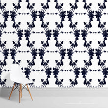 Load image into Gallery viewer, Frida White and Indigo Wallcovering