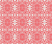 Load image into Gallery viewer, Geo Linen Poppy Fabric