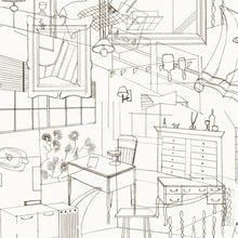 Load image into Gallery viewer, Home Brown Cream Wallcovering