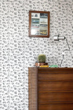 Load image into Gallery viewer, Houses Black Cream Wallcovering