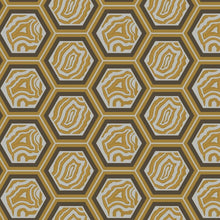 Load image into Gallery viewer, Hudson Bastille Brass Metallic Wallcovering