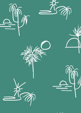 Load image into Gallery viewer, Jeremy Sunset Teal Wallcovering