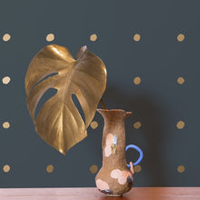 Load image into Gallery viewer, Dimes - Gold on Charcoal Wallcovering