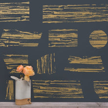 Load image into Gallery viewer, Goldendale - Gold on Charcoal Wallcovering