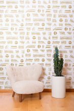 Load image into Gallery viewer, Goldendale - Gold on White Wallcovering