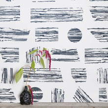 Load image into Gallery viewer, Goldendale - Gunmetal on White Wallcovering