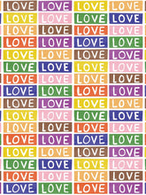 Load image into Gallery viewer, Love by Larry Yes - Rainbow on White Wallcovering