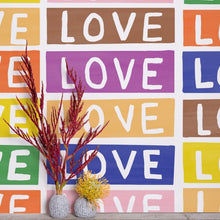 Load image into Gallery viewer, Love by Larry Yes - Rainbow on White Wallcovering