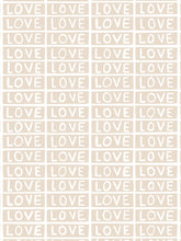 Load image into Gallery viewer, Love by Larry Yes - Taupe on White Wallcovering