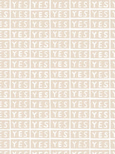Load image into Gallery viewer, Yes by Larry Yes - Taupe on White Wallcovering
