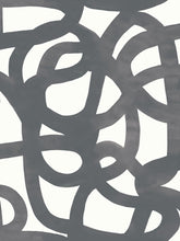Load image into Gallery viewer, Le Freak - Inky Black on White Wallcovering