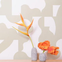 Load image into Gallery viewer, Mixed Signals - Champagne on White Wallcovering