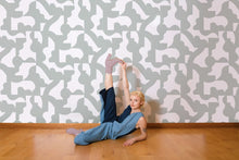 Load image into Gallery viewer, Mixed Signals - White Sage on White Wallcovering