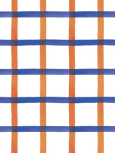 Load image into Gallery viewer, Natural Gifts - Terra Cotta and Yves Blue on White Wallcovering