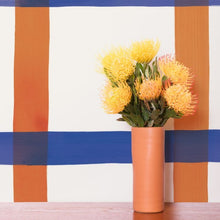 Load image into Gallery viewer, Natural Gifts - Terra Cotta and Yves Blue on White Wallcovering