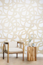 Load image into Gallery viewer, Le Freak - Champagne on Cream Wallcovering