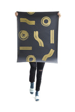 Load image into Gallery viewer, Maxi - Gold on Charcoal Wallcovering