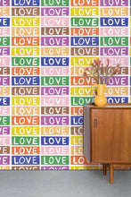 Load image into Gallery viewer, Love by Larry Yes - Rainbow on White Wallcovering