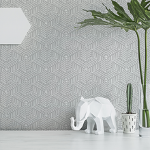 Load image into Gallery viewer, Linked Grey Wallcovering