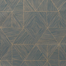 Load image into Gallery viewer, Mica - Gold on Blue Wallcovering