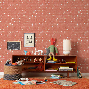 100 Things - Red Wallcovering