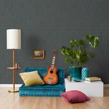 Load image into Gallery viewer, 2.0 - Gold on Blue Wallcovering