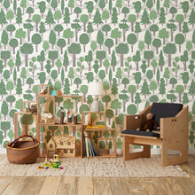 Load image into Gallery viewer, Zig Zag - Green Wallcovering