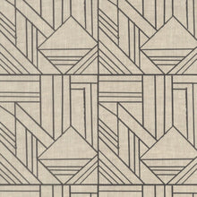 Load image into Gallery viewer, Maze Serious Black Paperback Natural Linen Wallcovering