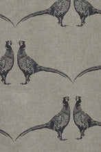 Load image into Gallery viewer, Pheasant - Charcoal on Natural Fabric