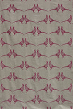 Load image into Gallery viewer, Pheasant - Pink on Natural Fabric