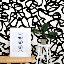 Load image into Gallery viewer, Pompeii II Black Wallcovering