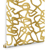 Load image into Gallery viewer, Pompeii II Gold Wallcovering